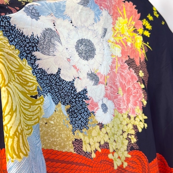 ✅SOLD✅💮🪷Silk Dries Van Noten side tie jacket robe floral print small - Picture 5 of 17